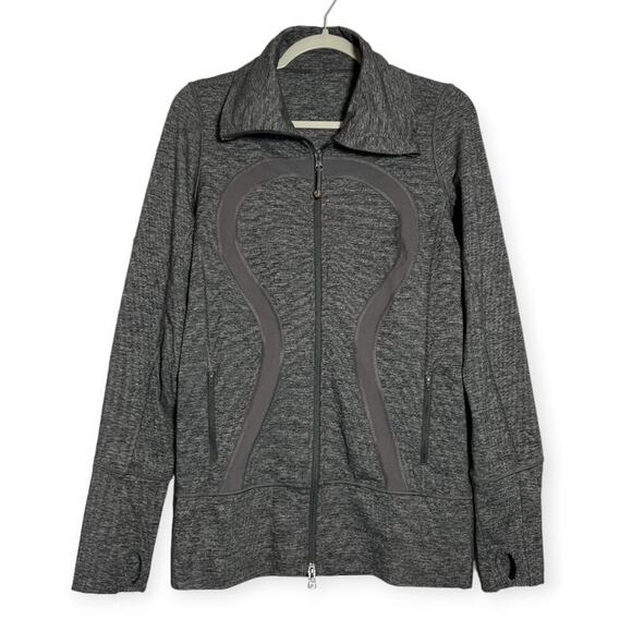 Lululemon Full Zip Define Jacket SIZE 8 Gray Stretch Long Sleeve Thumbholes - Picture 1 of 11